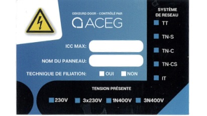 Sticker distribution board industrial FR